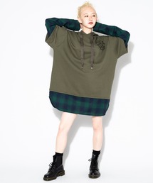 Candy Stripper | LOGO LAYERED HOODIE(パーカー)