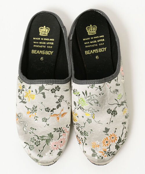 BEAMS BOY（ビームスボーイ）の「CROWN × BEAMS BOY / 別注 チャイナ ミュール（サンダル・レディース・ライトグレー/ロイヤルブルー・6/5/7）」の3枚目の写真