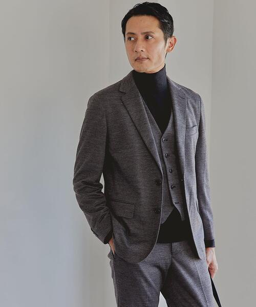 WORK TRIP OUTFITS GREEN LABEL RELAXING（ワークトリップアウトフィッツグリーンレーベル リラクシング）の「WTO ジャージ 5B ベスト -ウォッシャブル- ＊＊（スーツベスト・メンズ・ネイビー/グレー・M/46/L/48/XL/50/S/44）」の3枚目の写真
