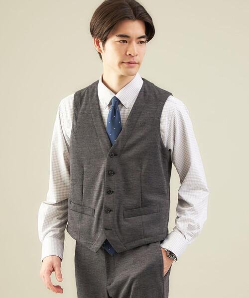WORK TRIP OUTFITS GREEN LABEL RELAXING（ワークトリップアウトフィッツグリーンレーベル リラクシング）の「WTO ジャージ 5B ベスト -ウォッシャブル- ＊＊（スーツベスト・メンズ・ネイビー/グレー・M/46/L/48/XL/50/S/44）」の7枚目の写真
