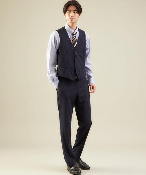 WORK TRIP OUTFITS GREEN LABEL RELAXING（ワークトリップアウトフィッツグリーンレーベル リラクシング）の「WTO ジャージ 5B ベスト -ウォッシャブル- ＊＊（スーツベスト・メンズ・ネイビー/グレー・M/46/L/48/XL/50/S/44）」の13枚目の写真