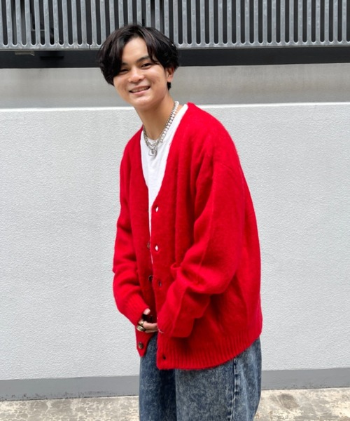 CPCM（シーピーシーエム）の「モヘアタッチカーディガン（カーディガン/ボレロ・メンズ・マスタード/グリーン/グレー/レッド/パープル・FREE）」の16枚目の写真