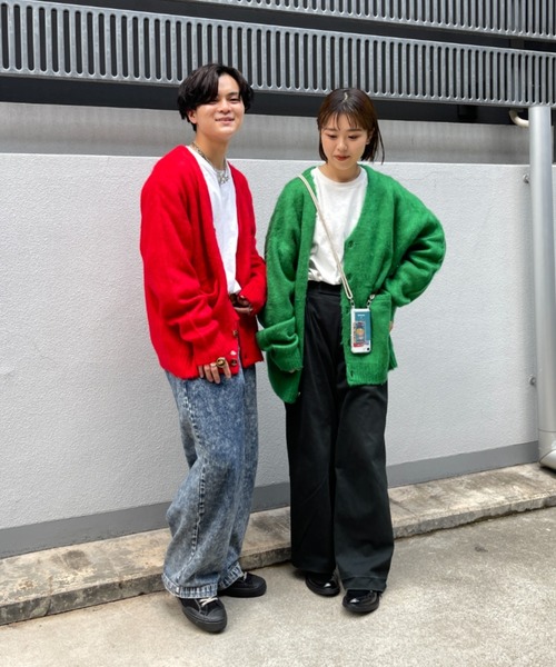 CPCM（シーピーシーエム）の「モヘアタッチカーディガン（カーディガン/ボレロ・メンズ・マスタード/グリーン/グレー/レッド/パープル・FREE）」の10枚目の写真