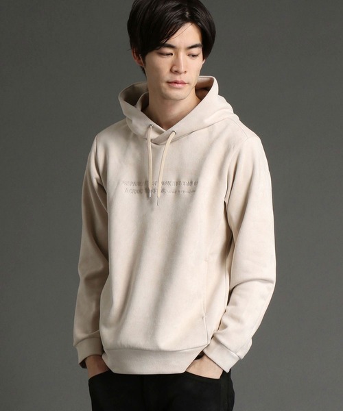 NICOLE CLUB FOR MEN（ニコルクラブフォーメン）の「スウェードプルオーバーパーカー（パーカー・メンズ・ブラック/シルバーグレー/グレー系その他/ライトベージュ・MEDIUM/LARGE/X-LARGE）」の4枚目の写真