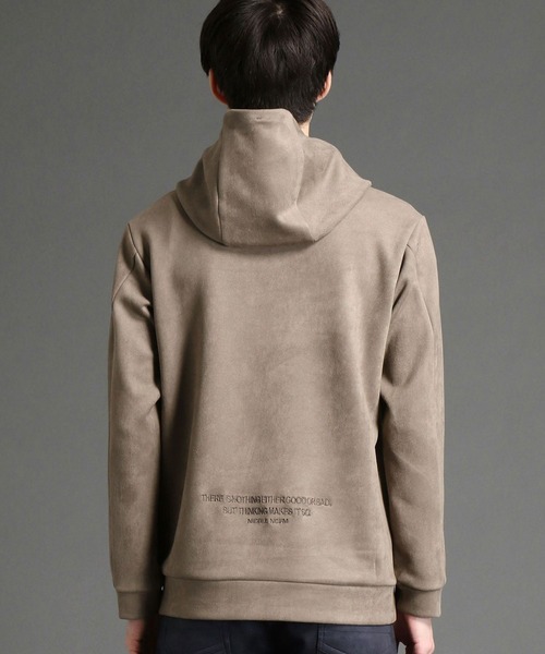 NICOLE CLUB FOR MEN（ニコルクラブフォーメン）の「スウェードプルオーバーパーカー（パーカー・メンズ・ブラック/シルバーグレー/グレー系その他/ライトベージュ・MEDIUM/LARGE/X-LARGE）」の10枚目の写真