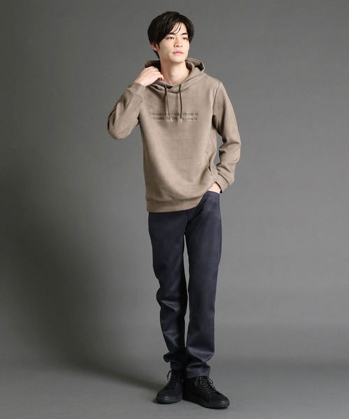 NICOLE CLUB FOR MEN（ニコルクラブフォーメン）の「スウェードプルオーバーパーカー（パーカー・メンズ・ブラック/シルバーグレー/グレー系その他/ライトベージュ・MEDIUM/LARGE/X-LARGE）」の16枚目の写真