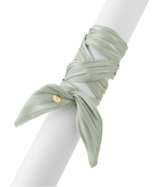 ANEMONE(アネモネ)の「リンクルサテンスピンドルポニー(ヘアバンド・レディース・グレー/ベージュ/オレンジ/カーキ/ミント/ライトブラウン/アイボリー・FREE)」の13枚目の写真