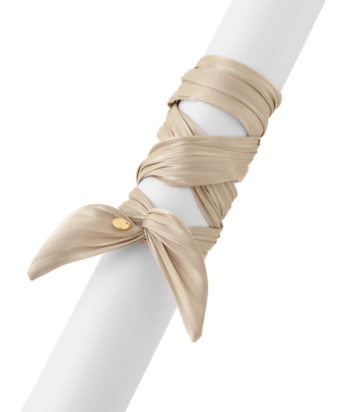 ANEMONE(アネモネ)の「リンクルサテンスピンドルポニー(ヘアバンド・レディース・グレー/ベージュ/オレンジ/カーキ/ミント/ライトブラウン/アイボリー・FREE)」の14枚目の写真