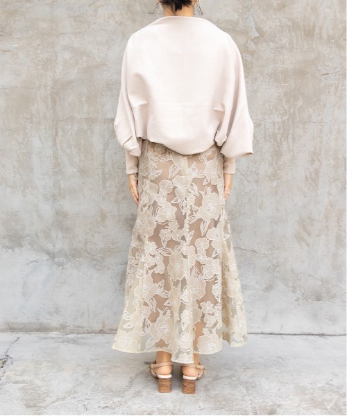 RANDA（ランダ）の「シアーフラワーマーメイドスカート（スカート・レディース・ブラック/ベージュ・0/1）」の18枚目の写真