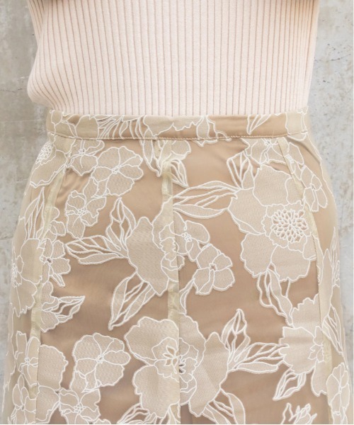 RANDA（ランダ）の「シアーフラワーマーメイドスカート（スカート・レディース・ブラック/ベージュ・0/1）」の14枚目の写真