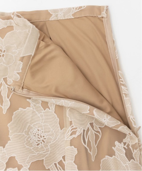 RANDA（ランダ）の「シアーフラワーマーメイドスカート（スカート・レディース・ブラック/ベージュ・0/1）」の8枚目の写真