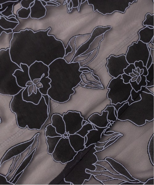 RANDA（ランダ）の「シアーフラワーマーメイドスカート（スカート・レディース・ブラック/ベージュ・0/1）」の16枚目の写真