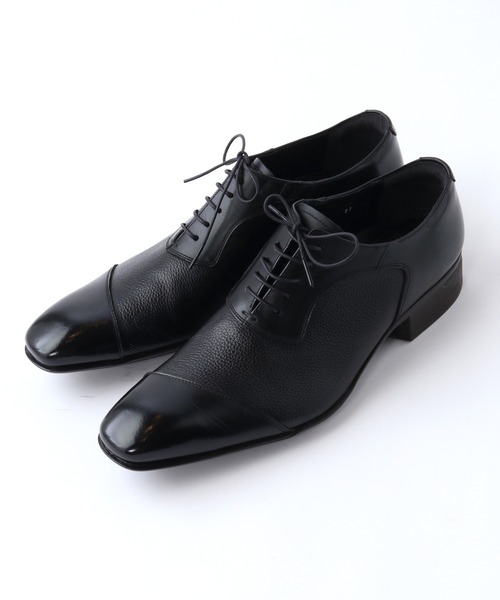 CROWDED CLOSET(クラウデッドクローゼット)の「ストレートチップ革靴(斜め)(ドレスシューズ・メンズ・ブラック/ブラウン・03/02/01)」の2枚目の写真