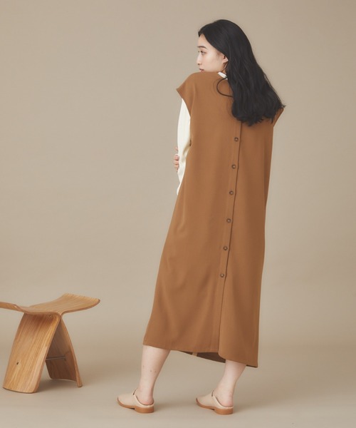 moi tytto（モイテュット）の「リバーシブルラインワンピース（ワンピース・レディース・ベージュ/ブラウン・FREE）」の16枚目の写真