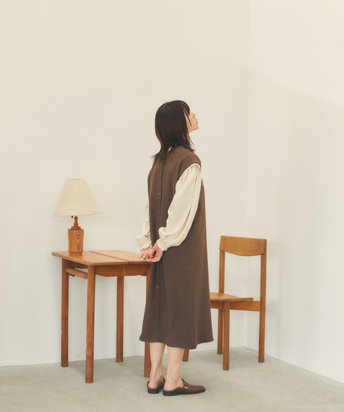 moi tytto（モイテュット）の「リバーシブルラインワンピース（ワンピース・レディース・ベージュ/ブラウン・FREE）」の5枚目の写真