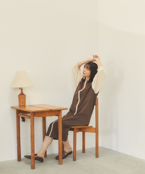 moi tytto（モイテュット）の「リバーシブルラインワンピース（ワンピース・レディース・ベージュ/ブラウン・FREE）」の11枚目の写真