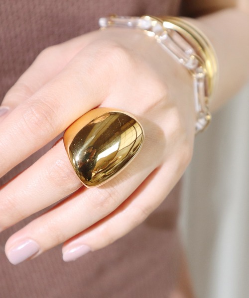 TUWAKRIM（トゥワクリム）の「エッグリング（リング・レディース・ゴールド・LL/M/L）」の5枚目の写真