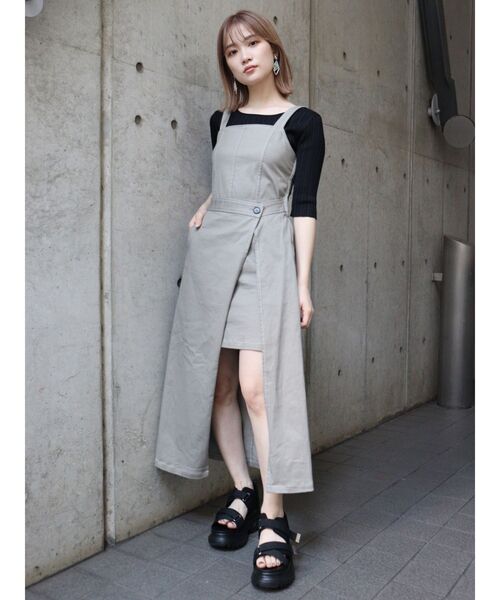MURUA(ムルーア)の「ラップジャンスカ(ワンピース・レディース・ブラック/グレー/アイボリー・1/2)」の22枚目の写真