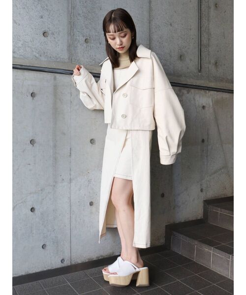 MURUA(ムルーア)の「ラップジャンスカ(ワンピース・レディース・ブラック/グレー/アイボリー・1/2)」の5枚目の写真