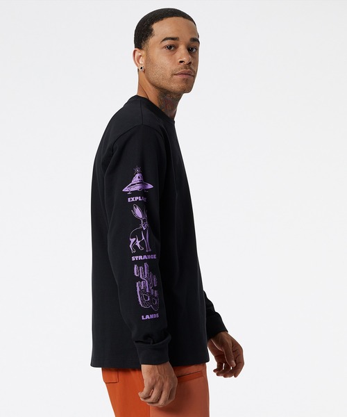 NEW BALANCE（ニューバランス）の「NB AT ロングスリーブTシャツ（Tシャツ/カットソー・メンズ・イエロー/ブラック・X-LARGE/XX-LARGE/MEDIUM/SMALL/LARGE）」の3枚目の写真