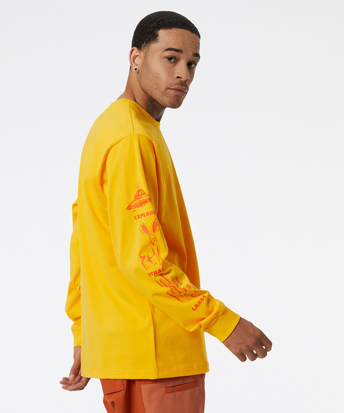 NEW BALANCE（ニューバランス）の「NB AT ロングスリーブTシャツ（Tシャツ/カットソー・メンズ・イエロー/ブラック・X-LARGE/XX-LARGE/MEDIUM/SMALL/LARGE）」の5枚目の写真