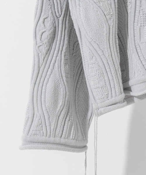 MAISON SPECIAL（メゾンスペシャル）の「《ユニセックスアイテム》ブリスタージャガードプライムオーバークルーネックニットプルオーバー【MAISON SPECIAL/メゾンスペシャル】（ニット/セーター・メンズ・ブラック/マルチ/グレイッシュベージュ・1/2）」の18枚目の写真