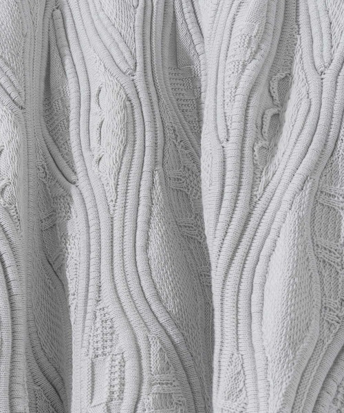 MAISON SPECIAL（メゾンスペシャル）の「《ユニセックスアイテム》ブリスタージャガードプライムオーバークルーネックニットプルオーバー【MAISON SPECIAL/メゾンスペシャル】（ニット/セーター・メンズ・ブラック/マルチ/グレイッシュベージュ・1/2）」の19枚目の写真