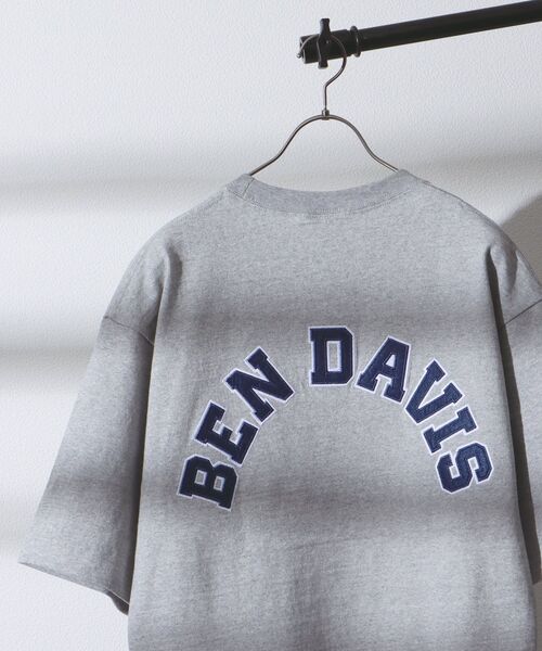 BEN DAVIS（ベンデイビス）の「【BEN DAVIS(ベンデイビス)】≪NAVAL別注≫ COLLEGE LOGO WAPPEN BIG S/S TEE / カレッジロゴ バックロゴ ワッペン ウルトラヘビー ビッグT（Tシャツ/カットソー・メンズ・ホワイト/ダークグリーン/ネイビー/グレー/ブラック/ブルー・MEDIUM/LARGE/X-LARGE）」の3枚目の写真