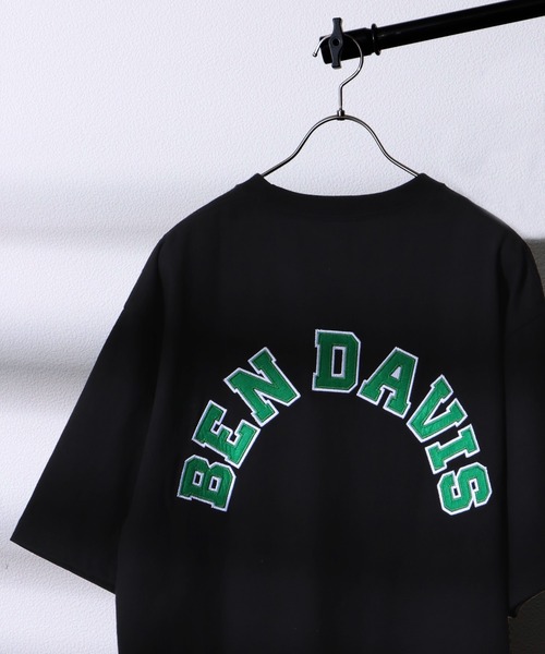 BEN DAVIS（ベンデイビス）の「【BEN DAVIS(ベンデイビス)】≪NAVAL別注≫ COLLEGE LOGO WAPPEN BIG S/S TEE / カレッジロゴ バックロゴ ワッペン ウルトラヘビー ビッグT（Tシャツ/カットソー・メンズ・ホワイト/ダークグリーン/ネイビー/グレー/ブラック/ブルー・MEDIUM/LARGE/X-LARGE）」の2枚目の写真