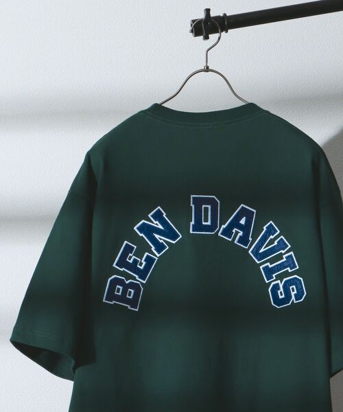 BEN DAVIS（ベンデイビス）の「【BEN DAVIS(ベンデイビス)】≪NAVAL別注≫ COLLEGE LOGO WAPPEN BIG S/S TEE / カレッジロゴ バックロゴ ワッペン ウルトラヘビー ビッグT（Tシャツ/カットソー・メンズ・ホワイト/ダークグリーン/ネイビー/グレー/ブラック/ブルー・MEDIUM/LARGE/X-LARGE）」の4枚目の写真