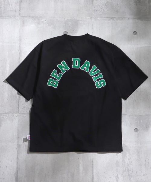 BEN DAVIS（ベンデイビス）の「【BEN DAVIS(ベンデイビス)】≪NAVAL別注≫ COLLEGE LOGO WAPPEN BIG S/S TEE / カレッジロゴ バックロゴ ワッペン ウルトラヘビー ビッグT（Tシャツ/カットソー・メンズ・ホワイト/ダークグリーン/ネイビー/グレー/ブラック/ブルー・MEDIUM/LARGE/X-LARGE）」の9枚目の写真