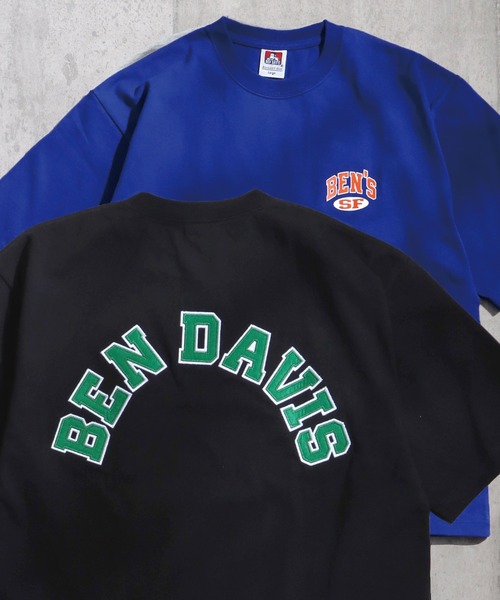 BEN DAVIS（ベンデイビス）の「【BEN DAVIS(ベンデイビス)】≪NAVAL別注≫ COLLEGE LOGO WAPPEN BIG S/S TEE / カレッジロゴ バックロゴ ワッペン ウルトラヘビー ビッグT（Tシャツ/カットソー・メンズ・ホワイト/ダークグリーン/ネイビー/グレー/ブラック/ブルー・MEDIUM/LARGE/X-LARGE）」の7枚目の写真
