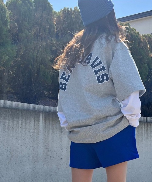 BEN DAVIS（ベンデイビス）の「【BEN DAVIS(ベンデイビス)】≪NAVAL別注≫ COLLEGE LOGO WAPPEN BIG S/S TEE / カレッジロゴ バックロゴ ワッペン ウルトラヘビー ビッグT（Tシャツ/カットソー・メンズ・ホワイト/ダークグリーン/ネイビー/グレー/ブラック/ブルー・MEDIUM/LARGE/X-LARGE）」の22枚目の写真