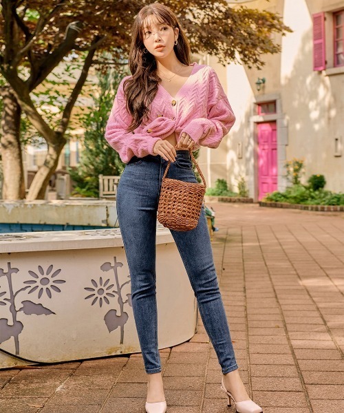 chuu（チュー）の「CHUU [Ari] High Rise Slim Indigo Skinny Jeans（デニムパンツ・レディース・ブルー・30/25/26/27/28/29）」の9枚目の写真