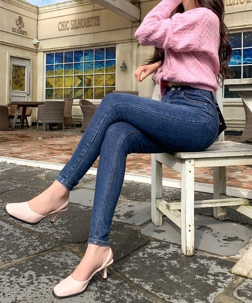 chuu（チュー）の「CHUU [Ari] High Rise Slim Indigo Skinny Jeans（デニムパンツ・レディース・ブルー・30/25/26/27/28/29）」の16枚目の写真