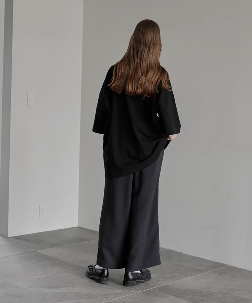 remer（リメール）の「loose Box pleats basic wide PT 《Summer》/ ルーズボックスプリーツワイドパンツ（その他パンツ・メンズ・グレイッシュベージュ/チャコールグレー・MEDIUM/LARGE/SMALL）」の13枚目の写真