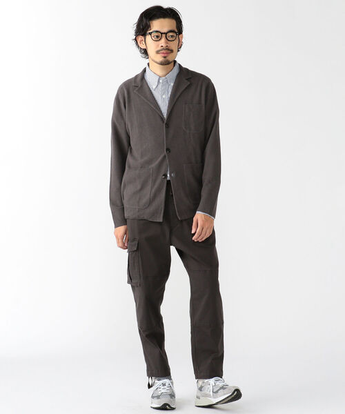 BATONER(バトナー)の「BATONER × BEAMS PLUS / 別注 3BUTTON KNIT JACKET COTTON LINEN(テーラードジャケット・メンズ・ネイビー/グレー・2/1/3/4)」の3枚目の写真