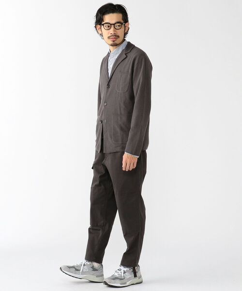 BATONER(バトナー)の「BATONER × BEAMS PLUS / 別注 3BUTTON KNIT JACKET COTTON LINEN(テーラードジャケット・メンズ・ネイビー/グレー・2/1/3/4)」の4枚目の写真