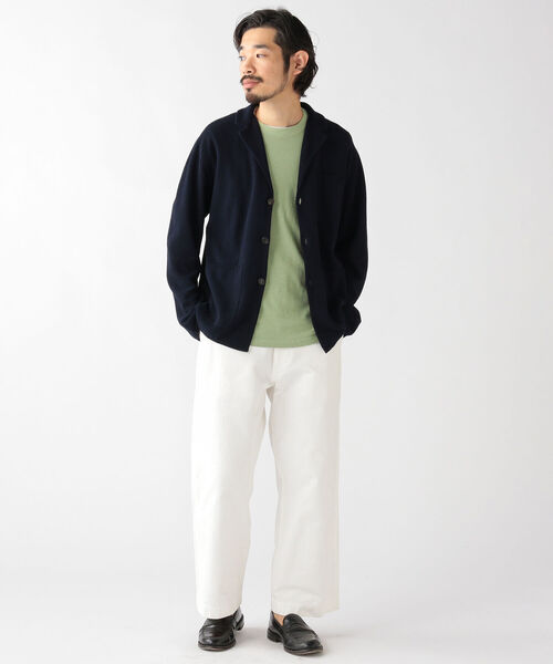 BATONER(バトナー)の「BATONER × BEAMS PLUS / 別注 3BUTTON KNIT JACKET COTTON LINEN(テーラードジャケット・メンズ・ネイビー/グレー・2/1/3/4)」の5枚目の写真