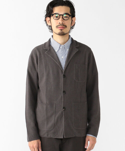 BATONER(バトナー)の「BATONER × BEAMS PLUS / 別注 3BUTTON KNIT JACKET COTTON LINEN(テーラードジャケット・メンズ・ネイビー/グレー・2/1/3/4)」の9枚目の写真