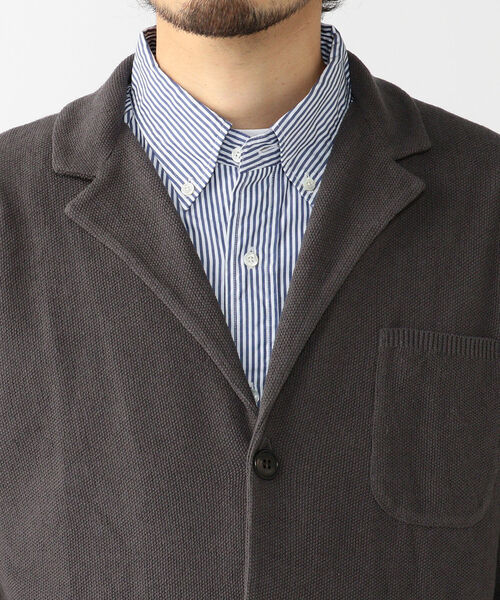BATONER(バトナー)の「BATONER × BEAMS PLUS / 別注 3BUTTON KNIT JACKET COTTON LINEN(テーラードジャケット・メンズ・ネイビー/グレー・2/1/3/4)」の12枚目の写真