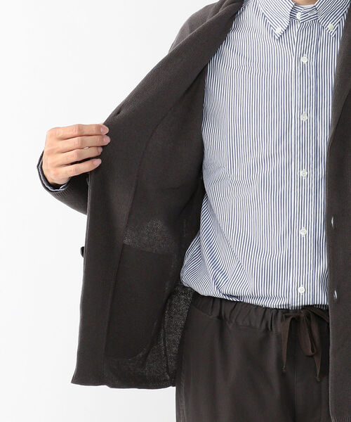 BATONER(バトナー)の「BATONER × BEAMS PLUS / 別注 3BUTTON KNIT JACKET COTTON LINEN(テーラードジャケット・メンズ・ネイビー/グレー・2/1/3/4)」の15枚目の写真