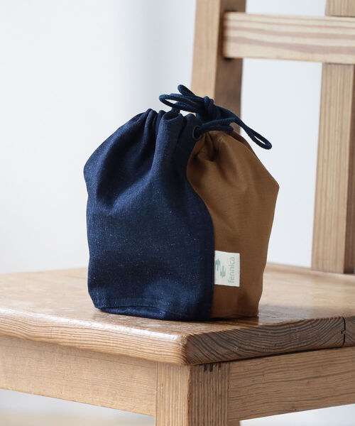 SETTO（セット）の「SETTO × fennica / 別注 2トーンカラー 巾着バッグ S（トートバッグ・レディース・その他/その他1・ONE SIZE）」の2枚目の写真