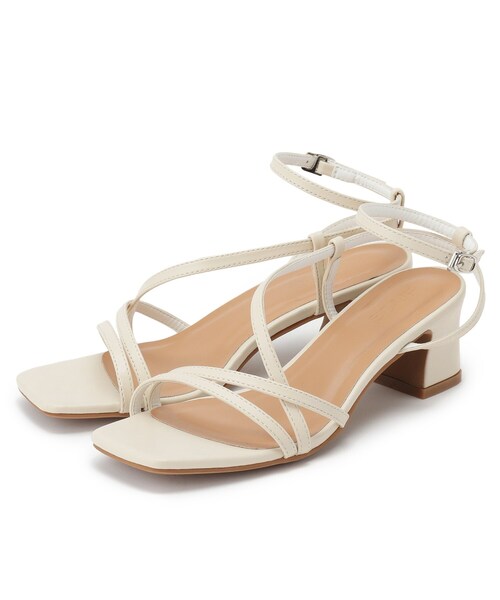 SOUP（スープ）の「◆スクエアコードサンダル（サンダル・レディース・ブラック/アイボリー/サンドベージュ・40/35/30）」の8枚目の写真