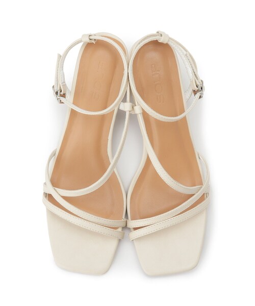 SOUP（スープ）の「◆スクエアコードサンダル（サンダル・レディース・ブラック/アイボリー/サンドベージュ・40/35/30）」の9枚目の写真