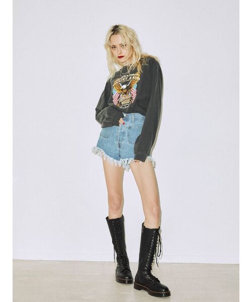 jouetie(ジュエティ)の「MOTOR EAGLE ロゴロンT(Tシャツ/カットソー・レディース・オフホワイト/ブラック/ピンク・MEDIUM)」の12枚目の写真