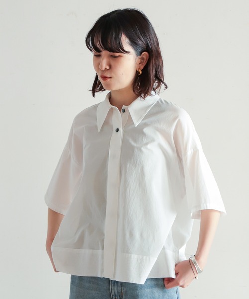 「NOMBRE IMPAIR」 半袖シャツ FREE ホワイト レディース NOMBRE IMPAIR - リネン×レース 半袖ブラウス - Sheth Online