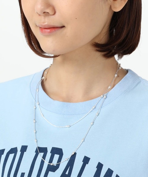 Arnold Palmer(アーノルドパーマー)の「メタル アンブレラ パール ロングネックレス(ネックレス・レディース・シルバー/ゴールド・F)」の2枚目の写真