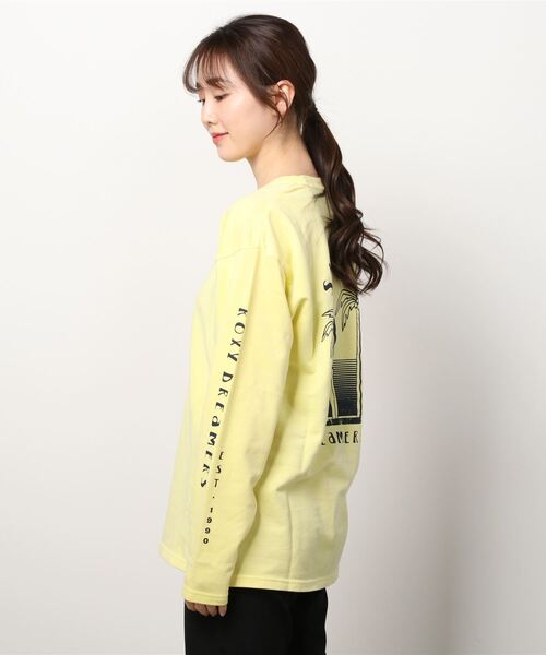 ROXY(ロキシー)の「ロキシー ROXY SUNSET DREAMERS LS(Tシャツ/カットソー・レディース・イエロー/ホワイト/ブラック/ホワイト系・S/L/M)」の5枚目の写真