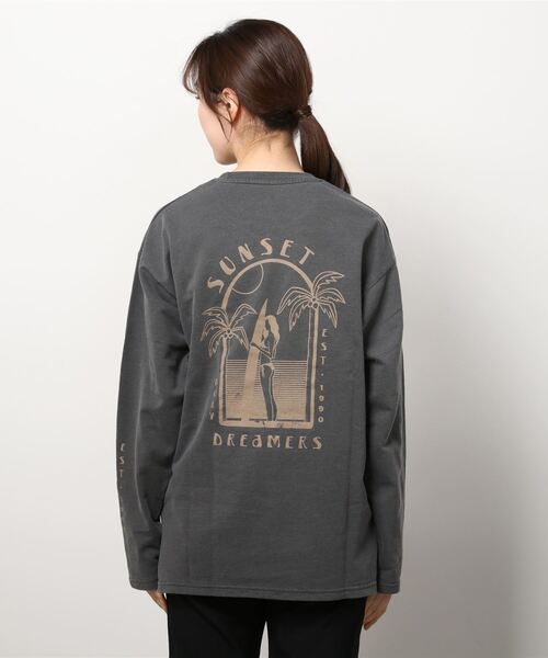 ROXY(ロキシー)の「ロキシー ROXY SUNSET DREAMERS LS(Tシャツ/カットソー・レディース・イエロー/ホワイト/ブラック/ホワイト系・S/L/M)」の8枚目の写真